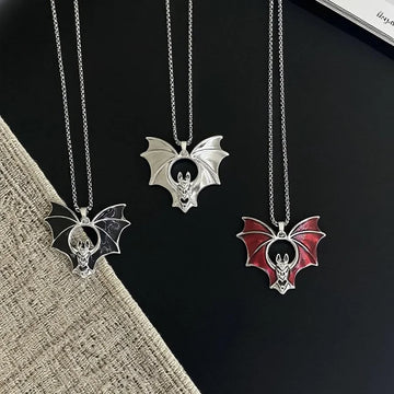 Punk Bat Pendant Necklace – Stainless Steel Unisex Jewelry