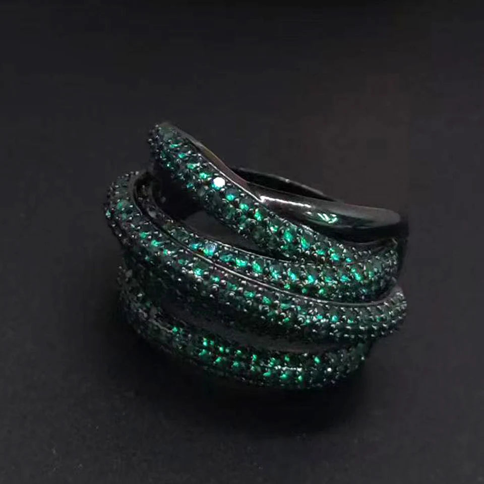Jewelry Luxury Cross Geometry Cubic Ziron Engagement Dubai Naija Bridal Finger Rings Jewelry Copper Aneis Anel Bijoux