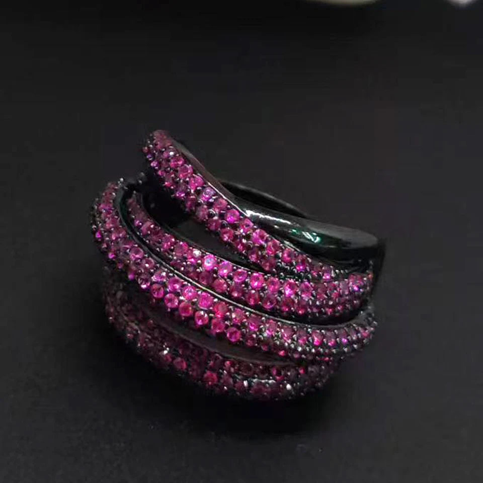 Jewelry Luxury Cross Geometry Cubic Ziron Engagement Dubai Naija Bridal Finger Rings Jewelry Copper Aneis Anel Bijoux