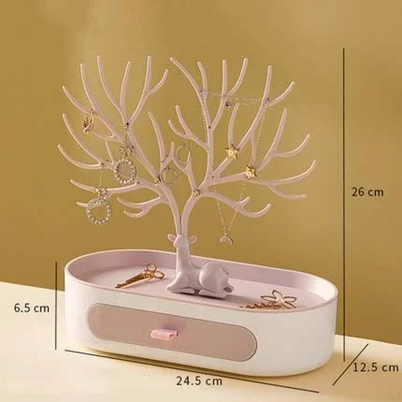 Jewelry Rack Antlers Earrings Necklaces Rings Display Bracelet Deer Jewelry Organizer Cases Stand Tray Tree Gifts for Women