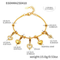 Trendy Moon Heart Stainless Steel Bracelet Bangle for Women Cute Luxury Charm Jewelry Wedding Banquet Gift