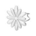 Stainless Steel Exaggerated Big Flower Rings for Women Gold Color Sunflower Finger Ring Female Fashion Aesthetic Jewelry Gift