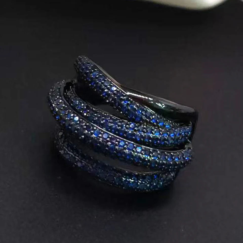 Jewelry Luxury Cross Geometry Cubic Ziron Engagement Dubai Naija Bridal Finger Rings Jewelry Copper Aneis Anel Bijoux