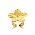 Stainless Steel Exaggerated Big Flower Rings for Women Gold Color Sunflower Finger Ring Female Fashion Aesthetic Jewelry Gift