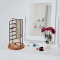 360 Rotating Jewelry Organizer Stand, Earrings and Necklaces Jewelry Tower Tree, Hanging Earring Bracelet and Rings Storage Hold