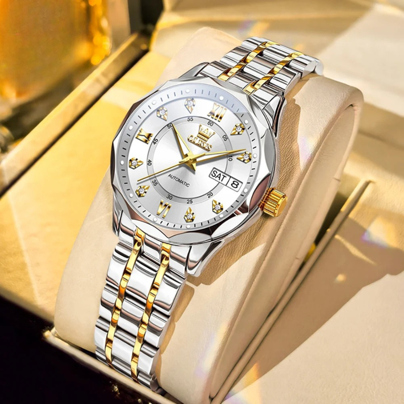 OLEVS 6727 Women’s Automatic Watch Dual Calendar Waterproof