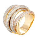 Jewelry Luxury Cross Geometry Cubic Ziron Engagement Dubai Naija Bridal Finger Rings Jewelry Copper Aneis Anel Bijoux