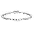 2Mm Moissanite Tennis Bracelet 925 Sterling Silver Plated White Gold Bracelet for Women Man Sparkling Party Jewelry