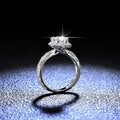 Women'S Luxury 18K White Gold Eternal Wedding Ring Real GRA VVS 1 Carat Moissanite Diamond Ring Fine Jewelry Bride Accessories