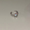 Exquisite Pink Bow Ring, Female Gold Color Flower Shining Zircon Open Ring Birthday Party Jewelry Gift Accessories