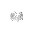 Stainless Steel Exaggerated Big Flower Rings for Women Gold Color Sunflower Finger Ring Female Fashion Aesthetic Jewelry Gift