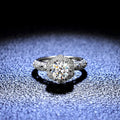 Women'S Luxury 18K White Gold Eternal Wedding Ring Real GRA VVS 1 Carat Moissanite Diamond Ring Fine Jewelry Bride Accessories