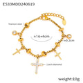 Trendy Moon Heart Stainless Steel Bracelet Bangle for Women Cute Luxury Charm Jewelry Wedding Banquet Gift