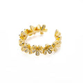 Stainless Steel Exaggerated Big Flower Rings for Women Gold Color Sunflower Finger Ring Female Fashion Aesthetic Jewelry Gift