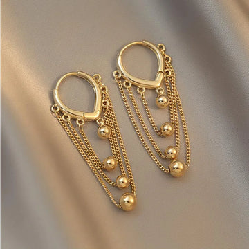 Stainless Steel Korean Hoop Earrings for Women