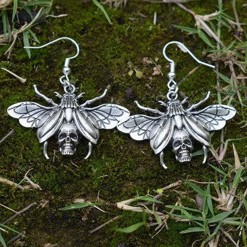 Gothic Skull Insect Earrings – Vintage Punk Witch Jewelry for Women