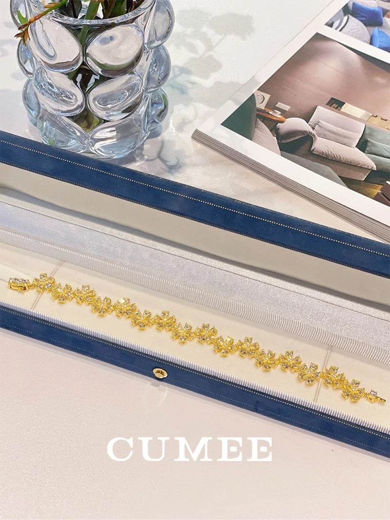 CUMEE Summer Flower Lemon Yellow Bracelet Gold-Plated Women’s Fine Jewelry