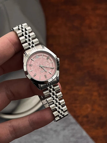 Women’s Luxury Quartz Watch Stainless Steel Waterproof 28mm