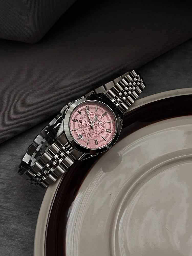 Women’s Luxury Quartz Watch Stainless Steel Waterproof 28mm