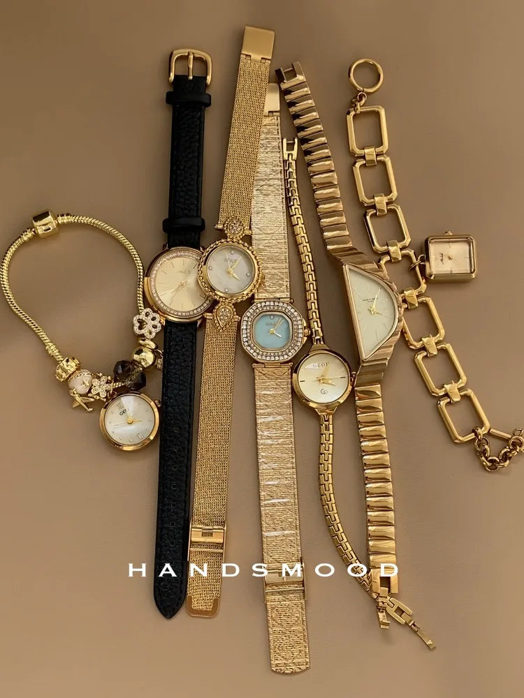 Luxury Women’s Gold Dress Watch Elegant Formal Wristwatch