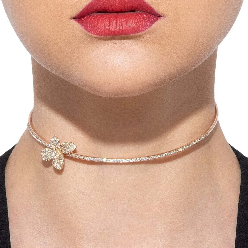 4pcs Butterfly Flower Rhinestone Jewelry Set for Women