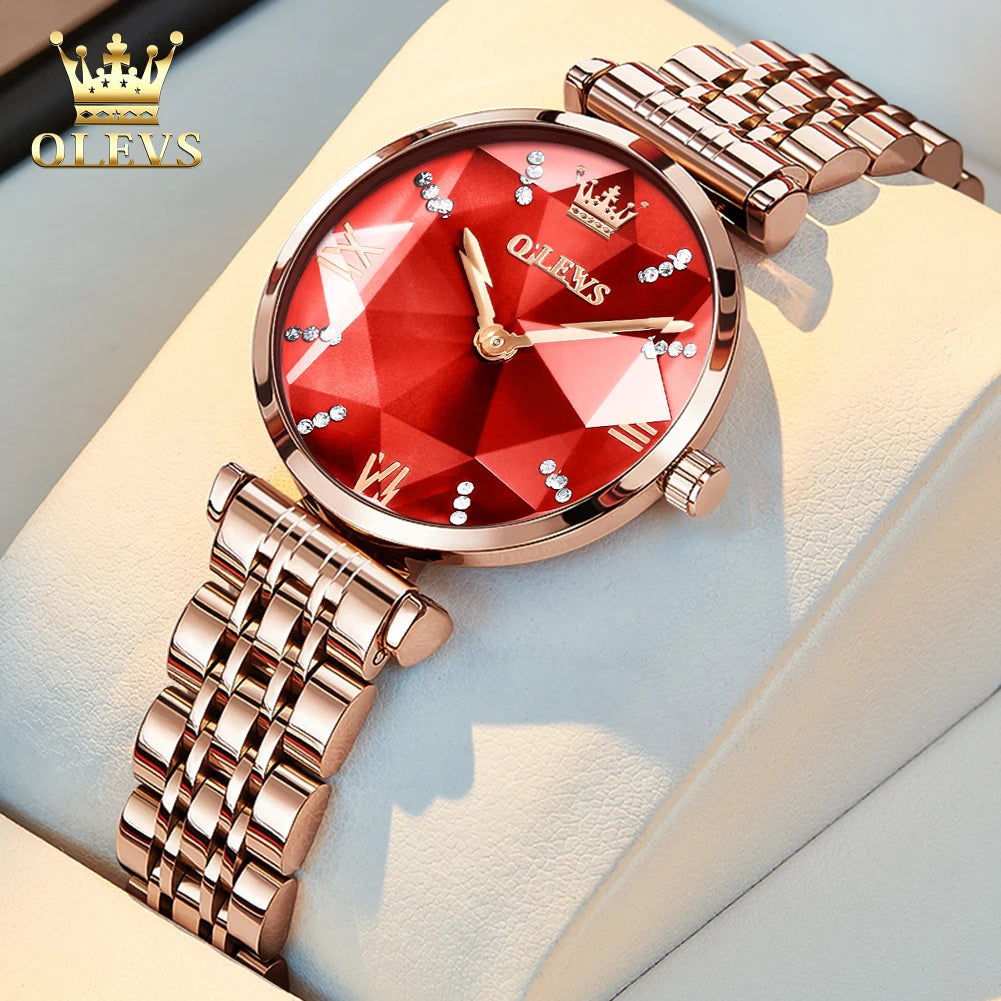 OELVS 6642 Rose Gold Quartz Watch – Waterproof Women’s Wristwatch