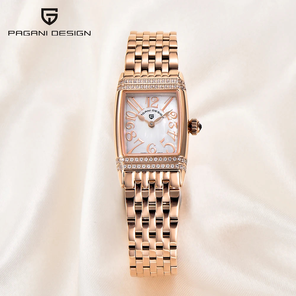 Pagani Design Women’s Sapphire Crystal Quartz Watch Stainless Steel Waterproof 50M
