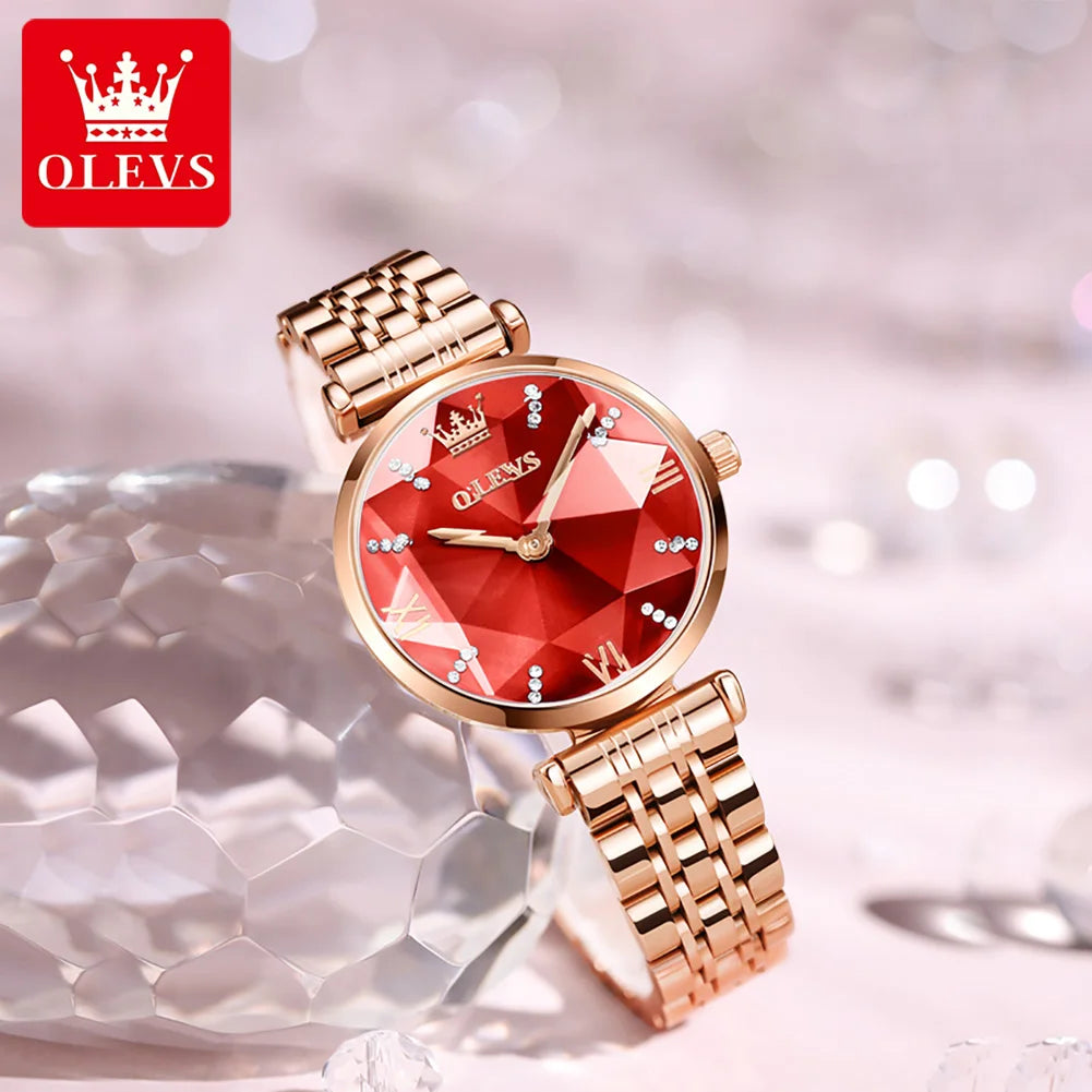 OELVS 6642 Rose Gold Quartz Watch – Waterproof Women’s Wristwatch