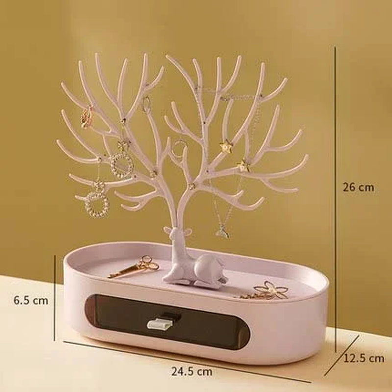 Jewelry Rack Antlers Earrings Necklaces Rings Display Bracelet Deer Jewelry Organizer Cases Stand Tray Tree Gifts for Women