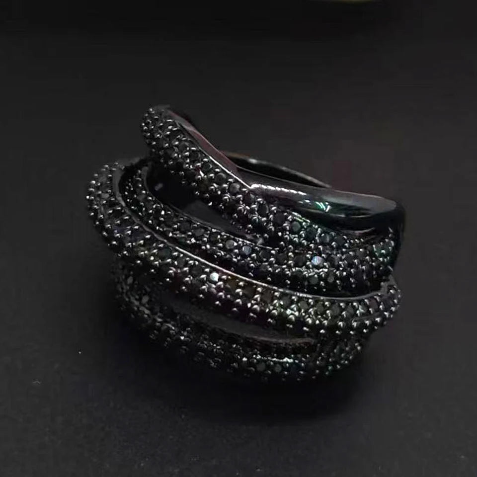 Jewelry Luxury Cross Geometry Cubic Ziron Engagement Dubai Naija Bridal Finger Rings Jewelry Copper Aneis Anel Bijoux