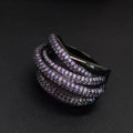 Jewelry Luxury Cross Geometry Cubic Ziron Engagement Dubai Naija Bridal Finger Rings Jewelry Copper Aneis Anel Bijoux
