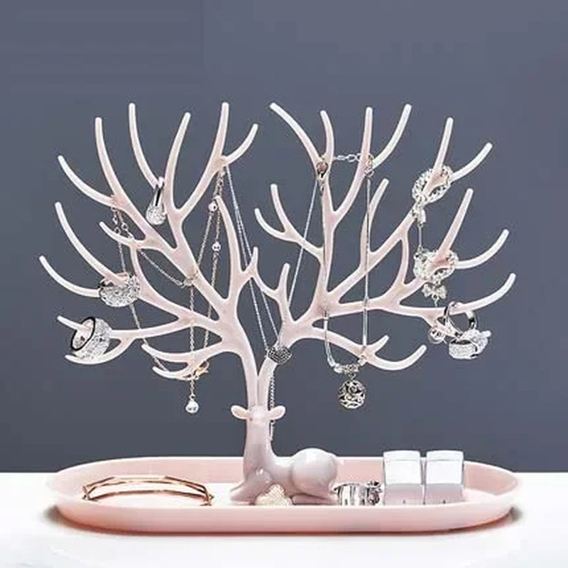 Jewelry Rack Antlers Earrings Necklaces Rings Display Bracelet Deer Jewelry Organizer Cases Stand Tray Tree Gifts for Women