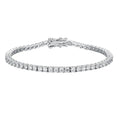 2Mm Moissanite Tennis Bracelet 925 Sterling Silver Plated White Gold Bracelet for Women Man Sparkling Party Jewelry