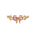 Exquisite Pink Bow Ring, Female Gold Color Flower Shining Zircon Open Ring Birthday Party Jewelry Gift Accessories