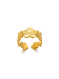 Stainless Steel Exaggerated Big Flower Rings for Women Gold Color Sunflower Finger Ring Female Fashion Aesthetic Jewelry Gift
